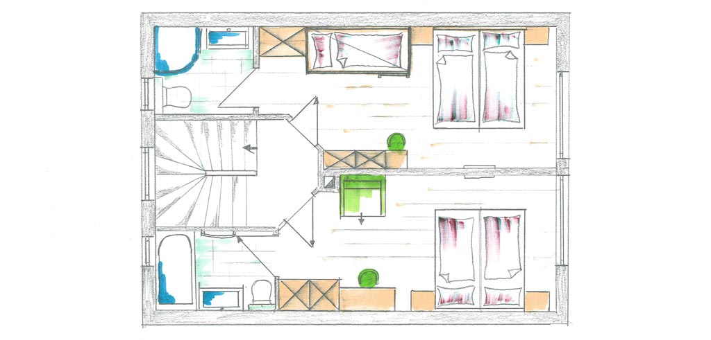 Chalets AurAlpin | Grundriss | Obergeschoss